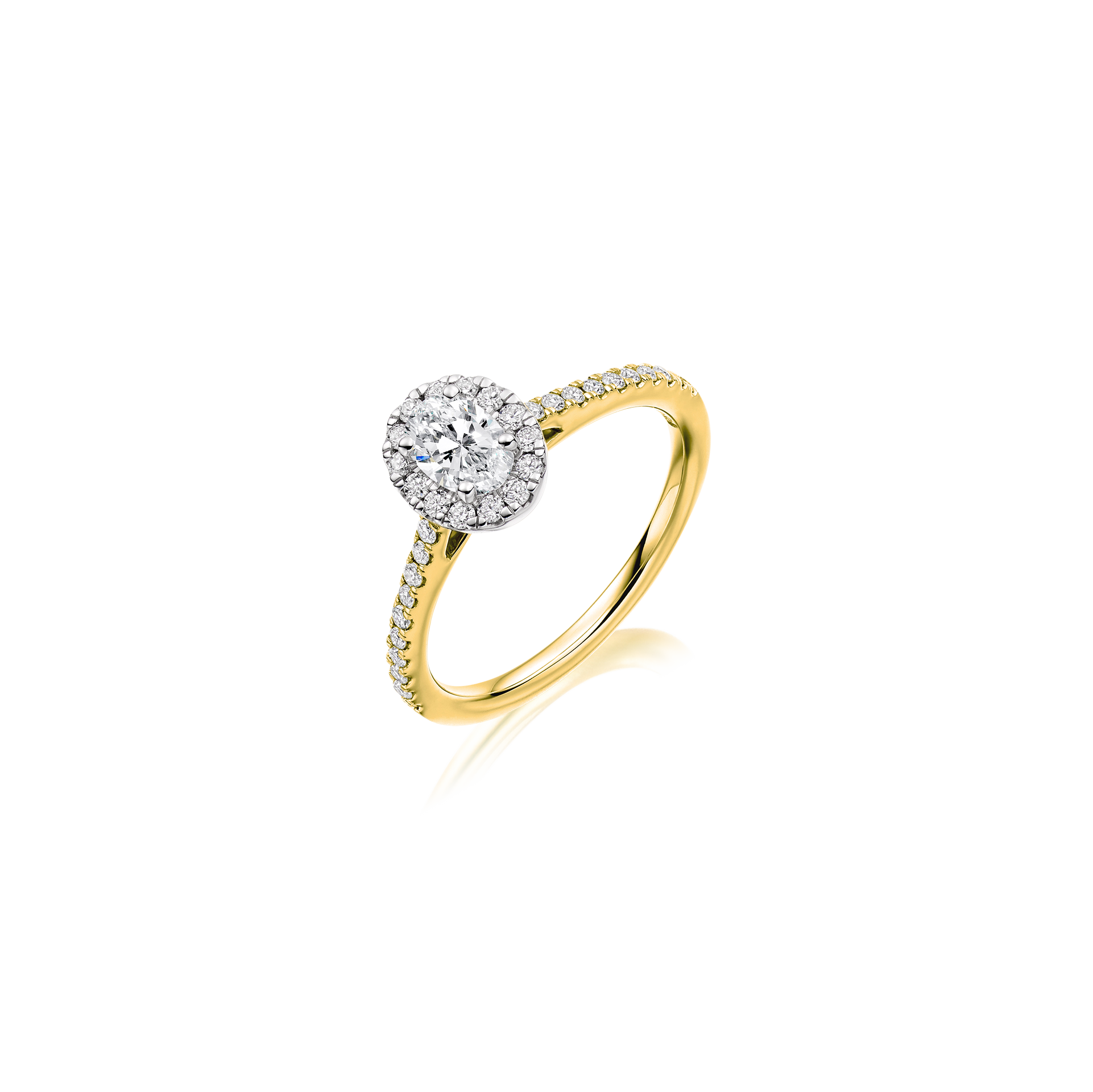 Classic Oval Cut Halo Diamond Ring