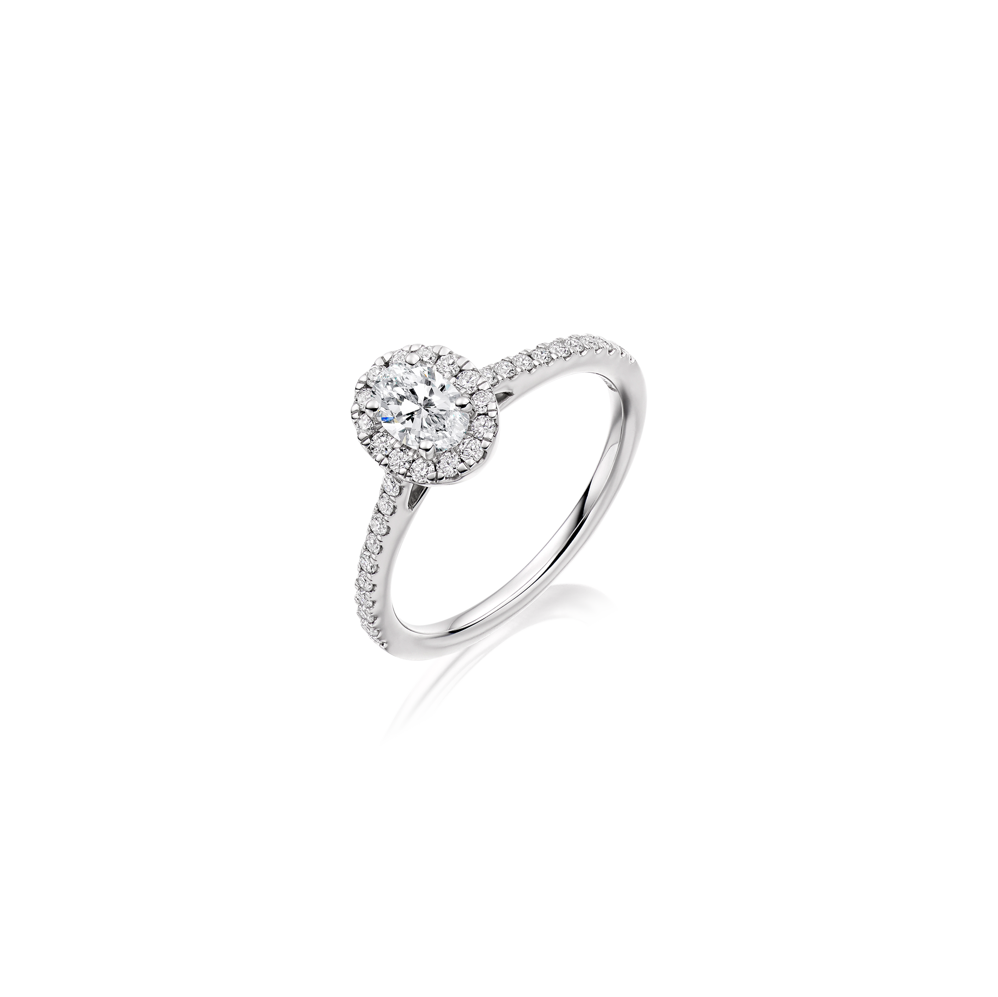 Classic Oval Cut Halo Diamond Ring