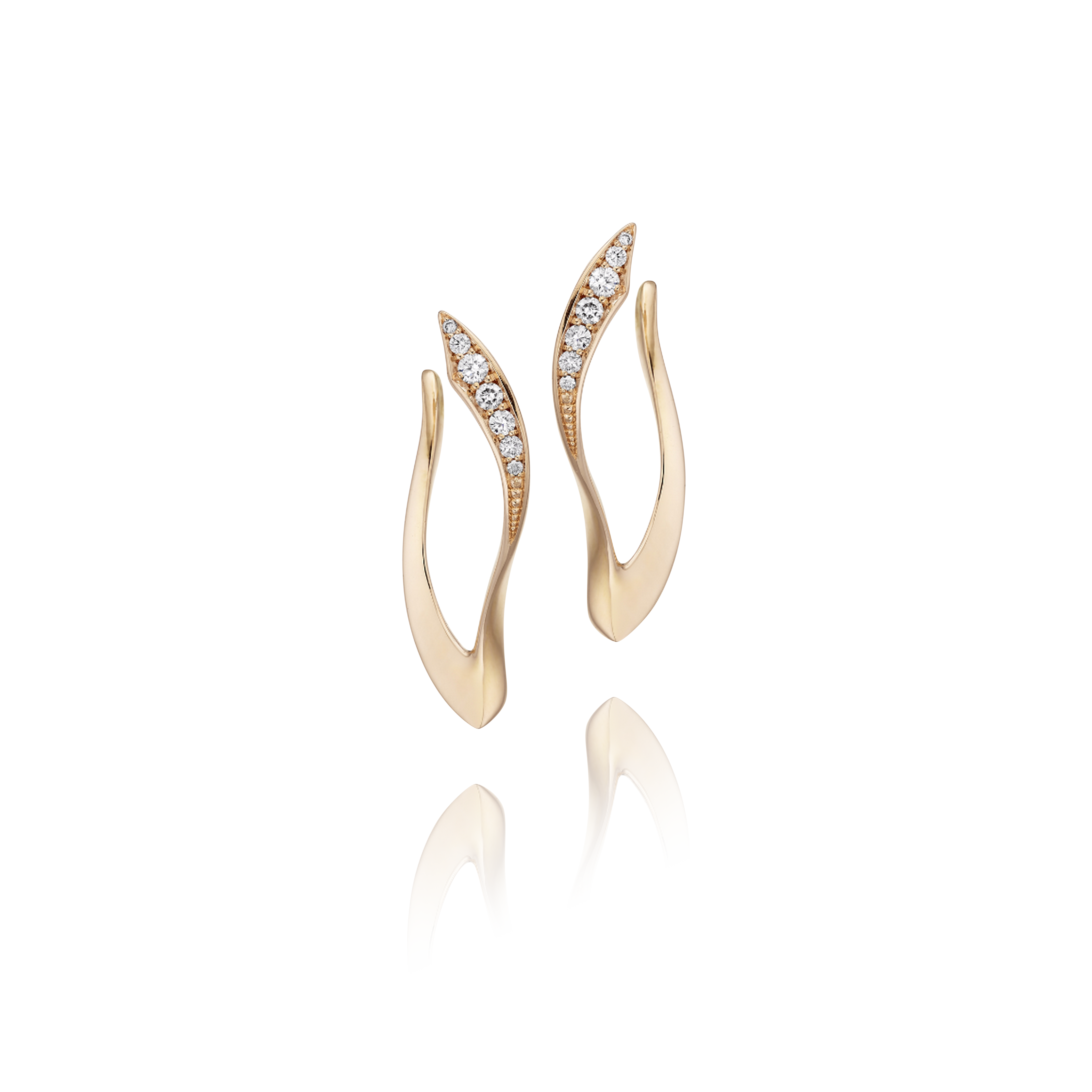 Flame Earrings Rose Gold