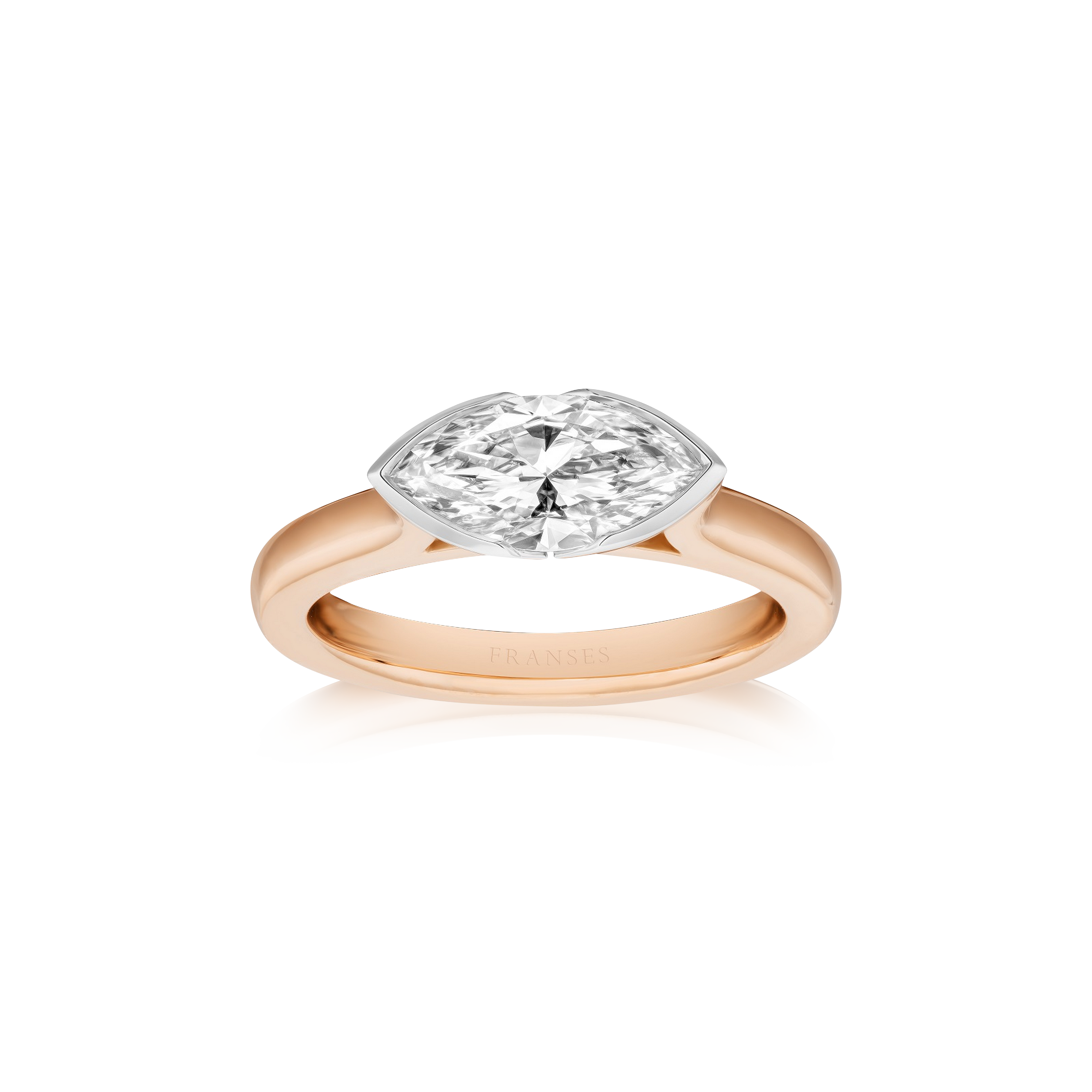 Gondola Diamond Ring in Rose Gold