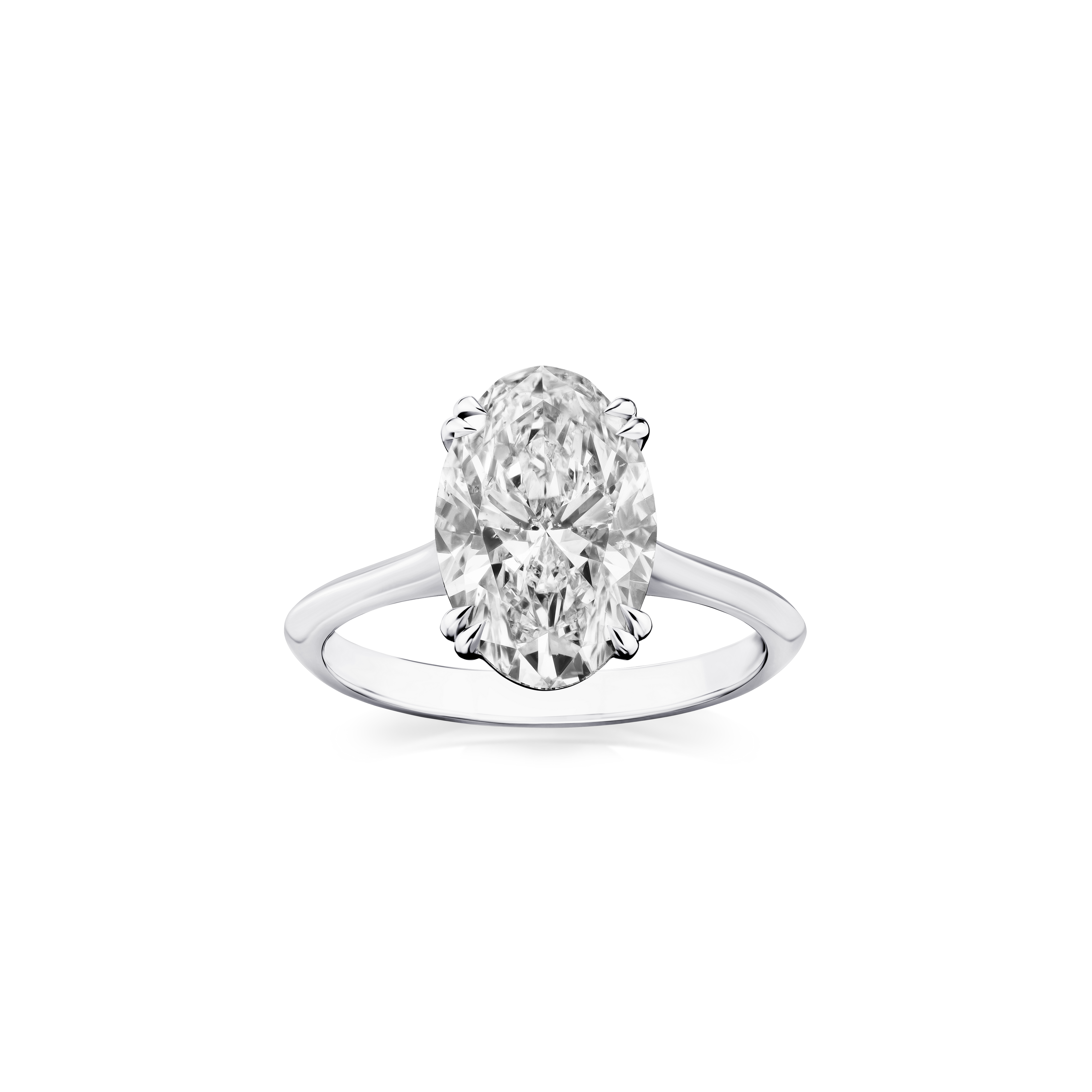 Diamond ring on a white background
