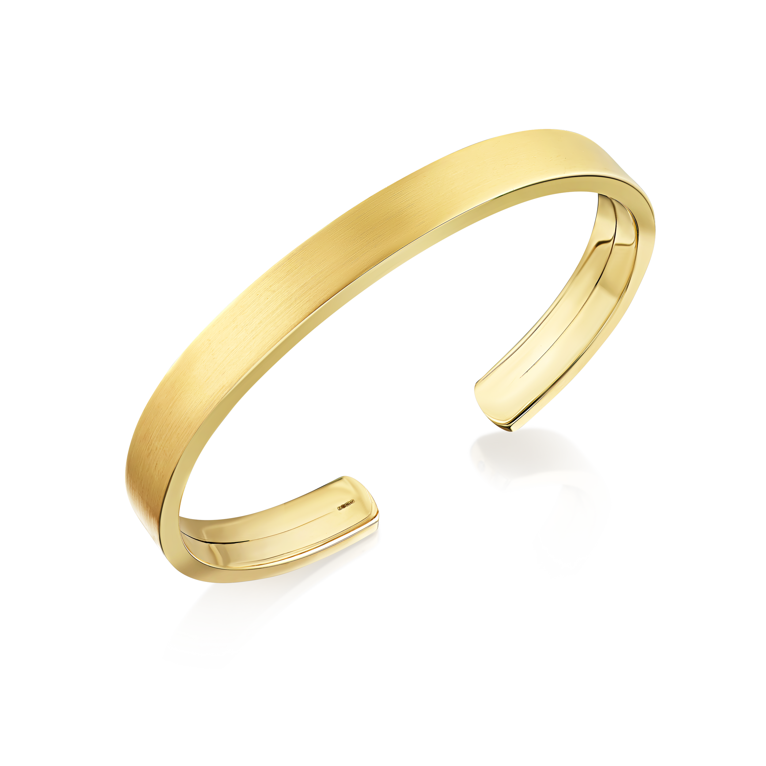 Men's Gold bangle on a white background