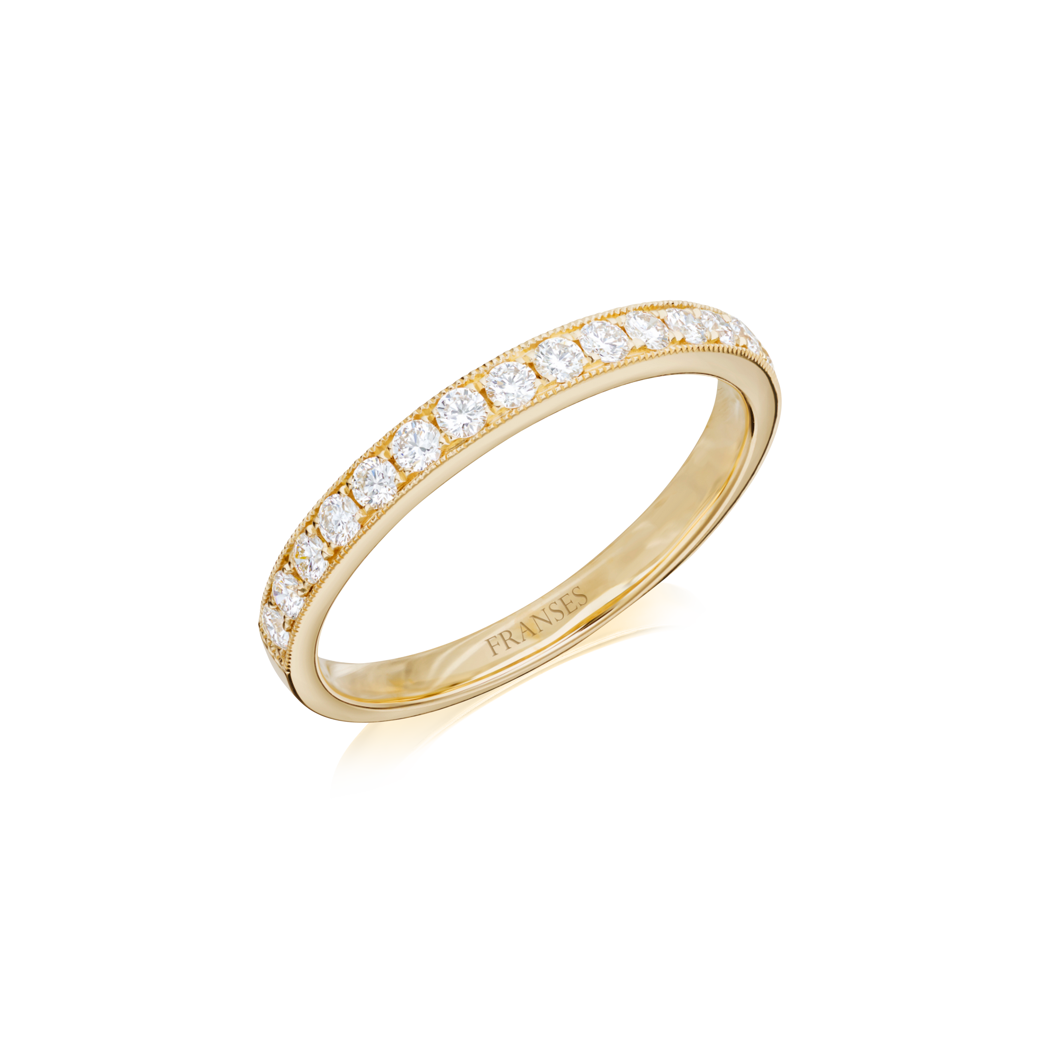 Mil-grain Edging Diamond Ring