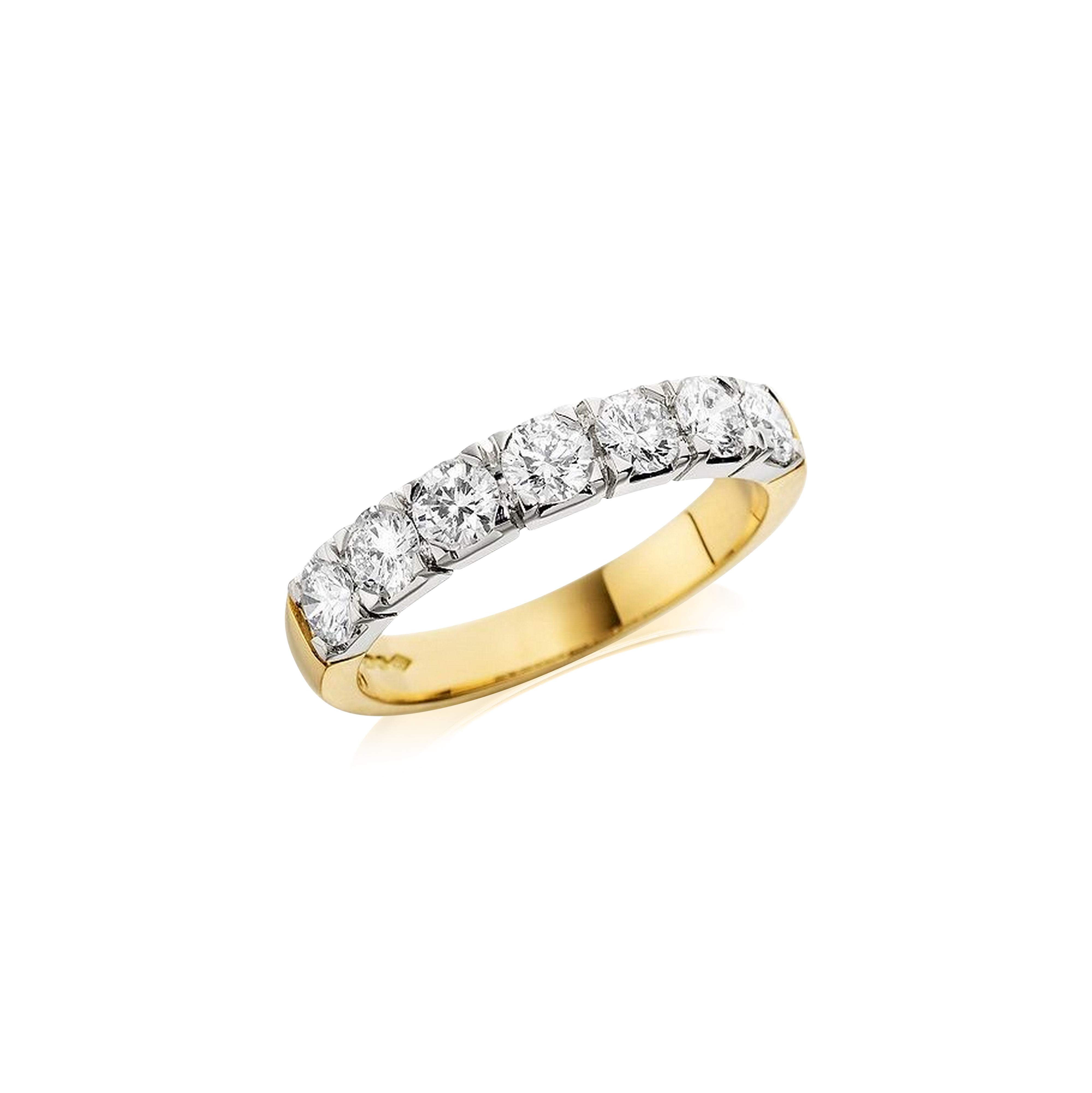 Mixed Metal Etenrity Ring With Brilliant Cut Diamonds