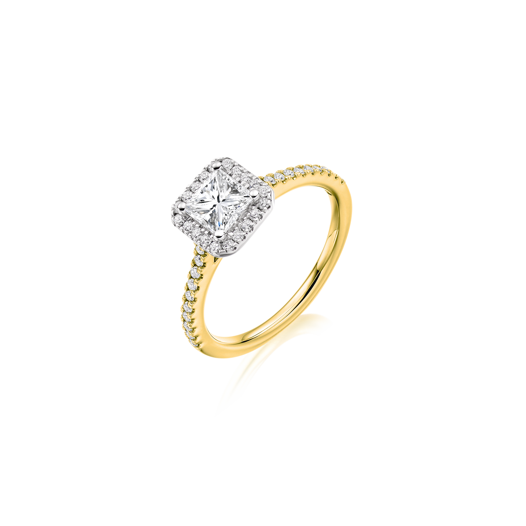 Princess Cut Halo Ring