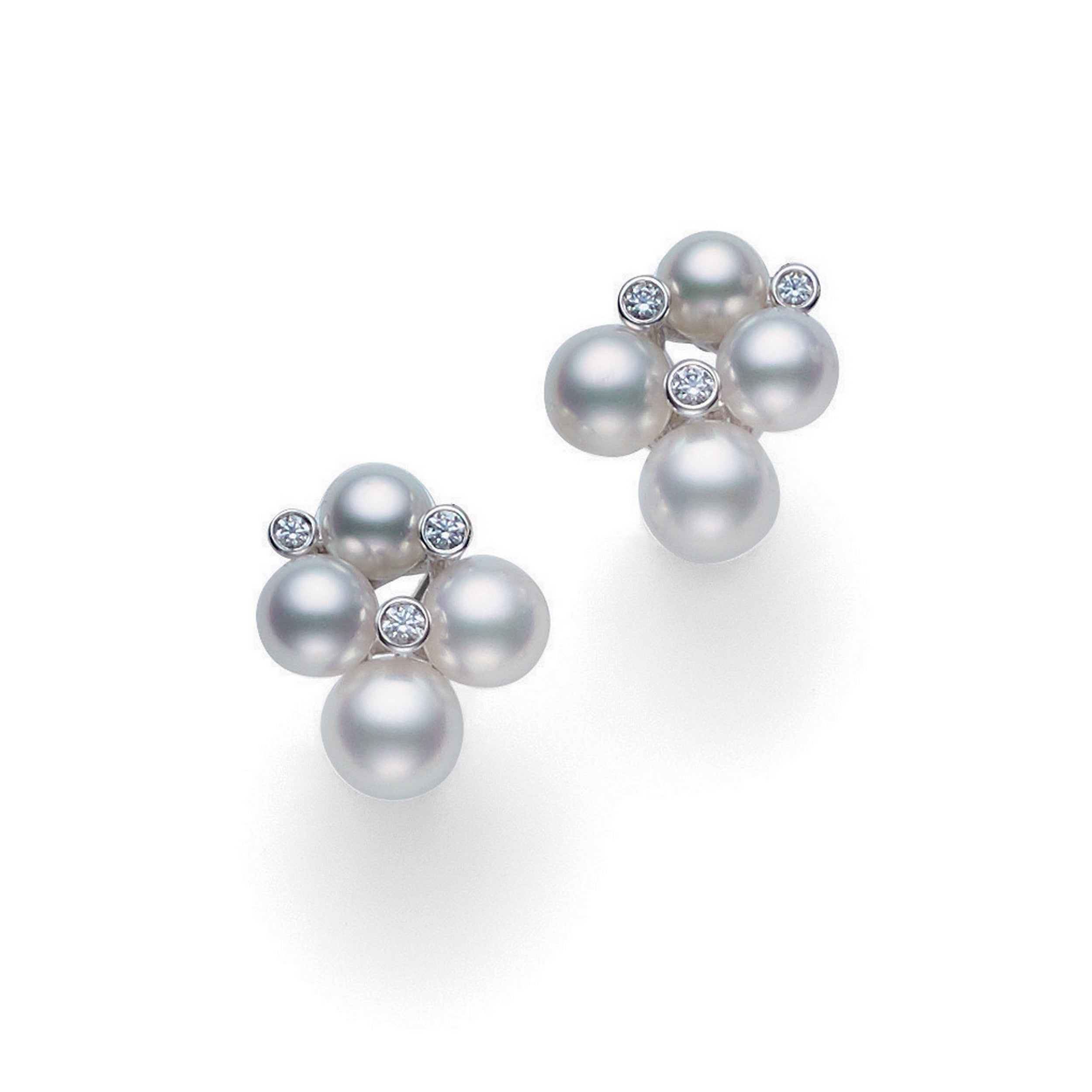 18ct White Gold Bubble Earrings
