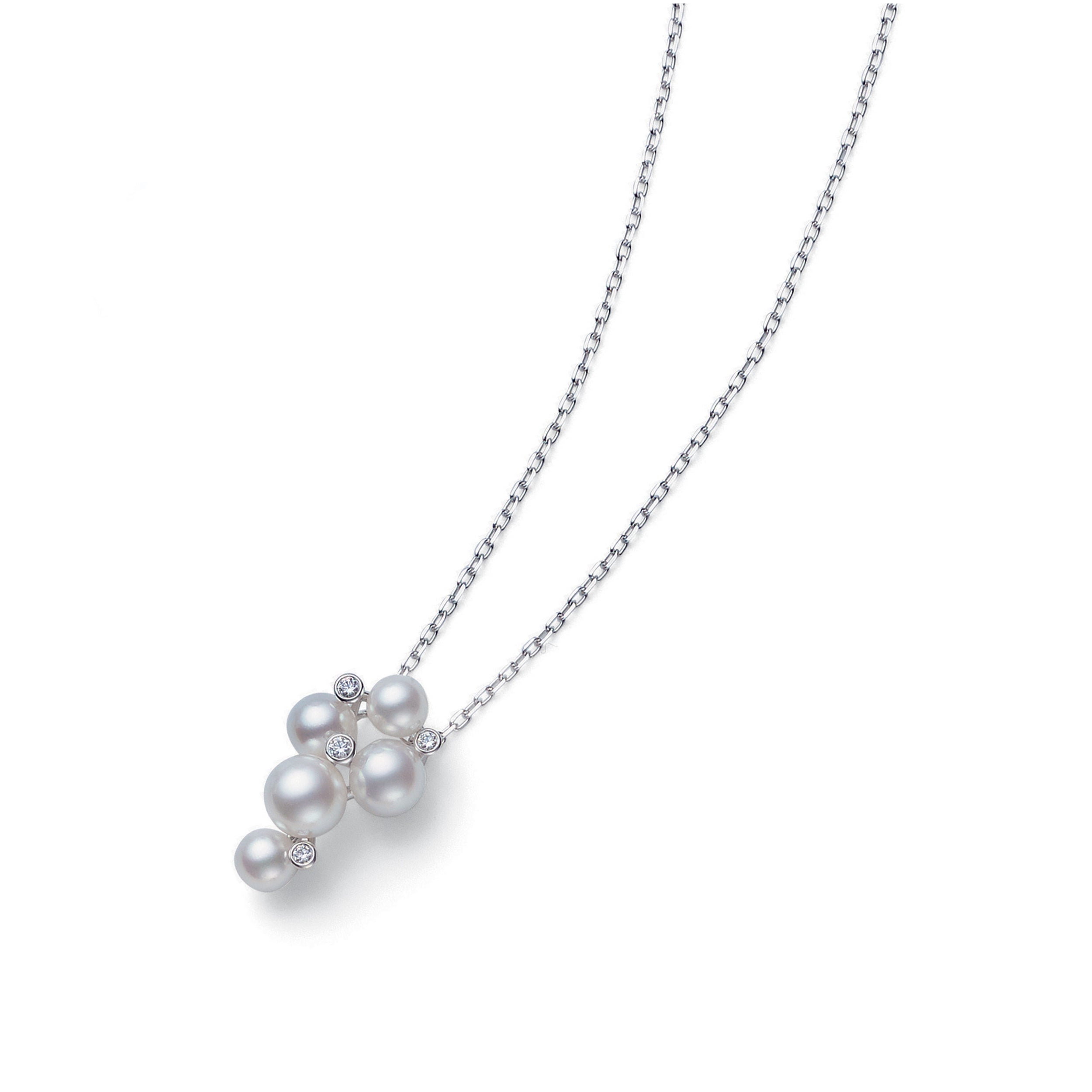 18ct White Gold Bubble Pendant