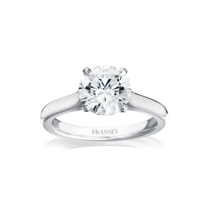 Diamond ring with 'FRANSES' branding on a white background