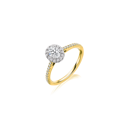 Classic Oval Cut Halo Diamond Ring