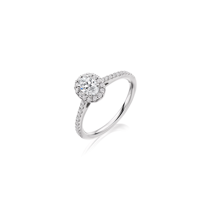 Classic Oval Cut Halo Diamond Ring