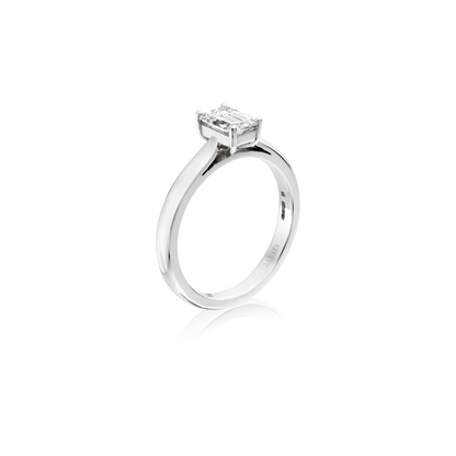 Emerald-cut solitaire diamond
