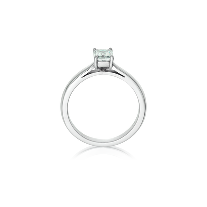 Emerald-cut solitaire diamond