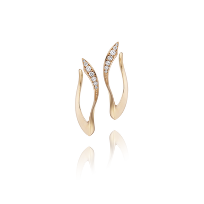 Flame Earrings Rose Gold