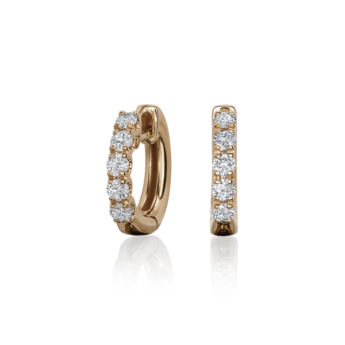 Half Strip Diamond Earrings