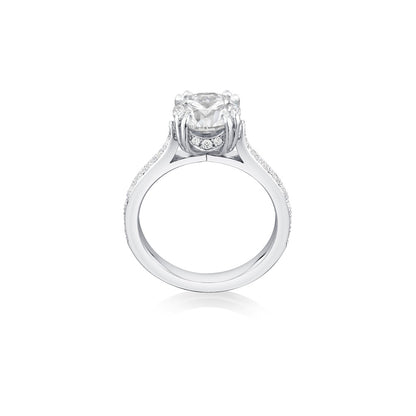 Diamond ring with a white background
