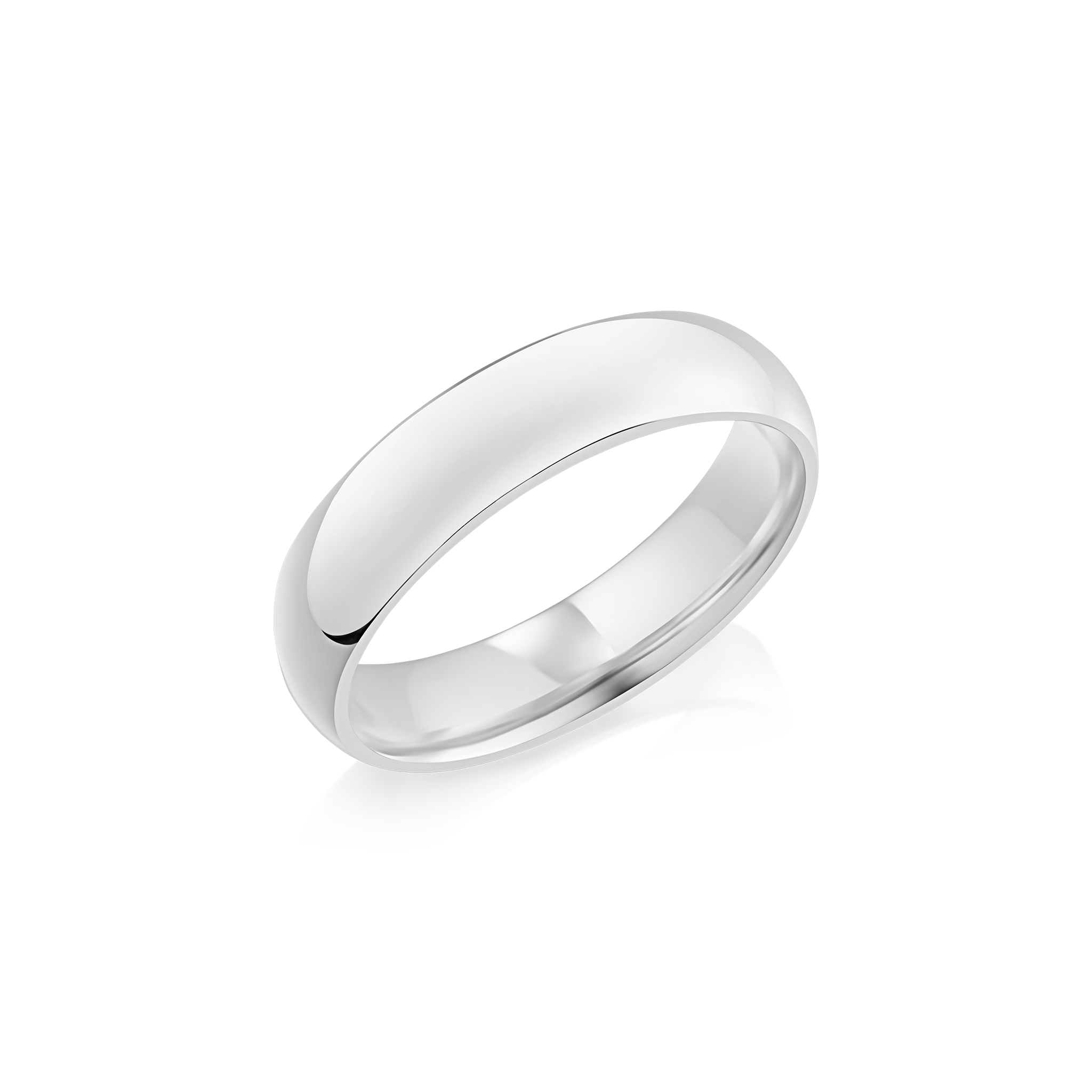 Silver ring on a white background