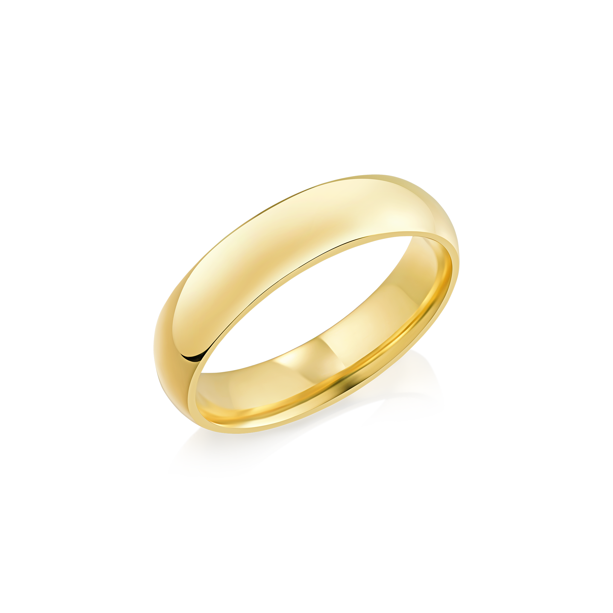 Gold ring on a white background