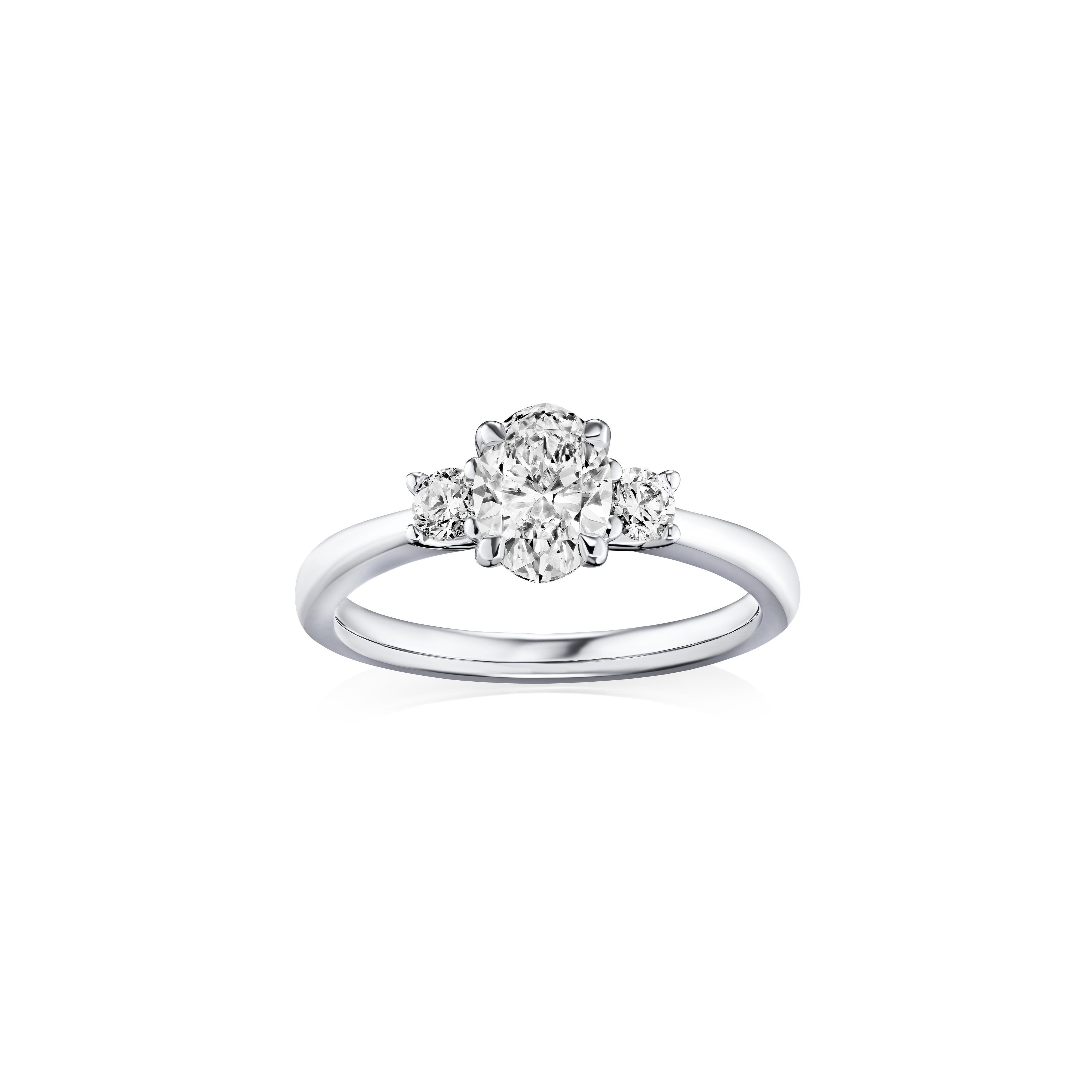 Diamond ring on a white background
