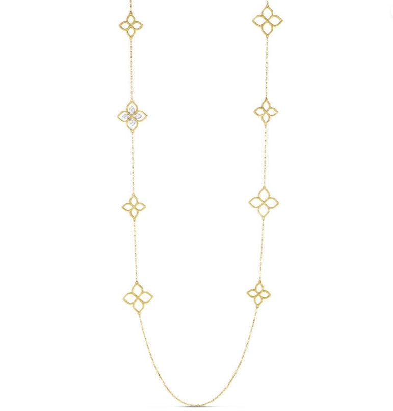 Princess Flower Necklace With Diamonds