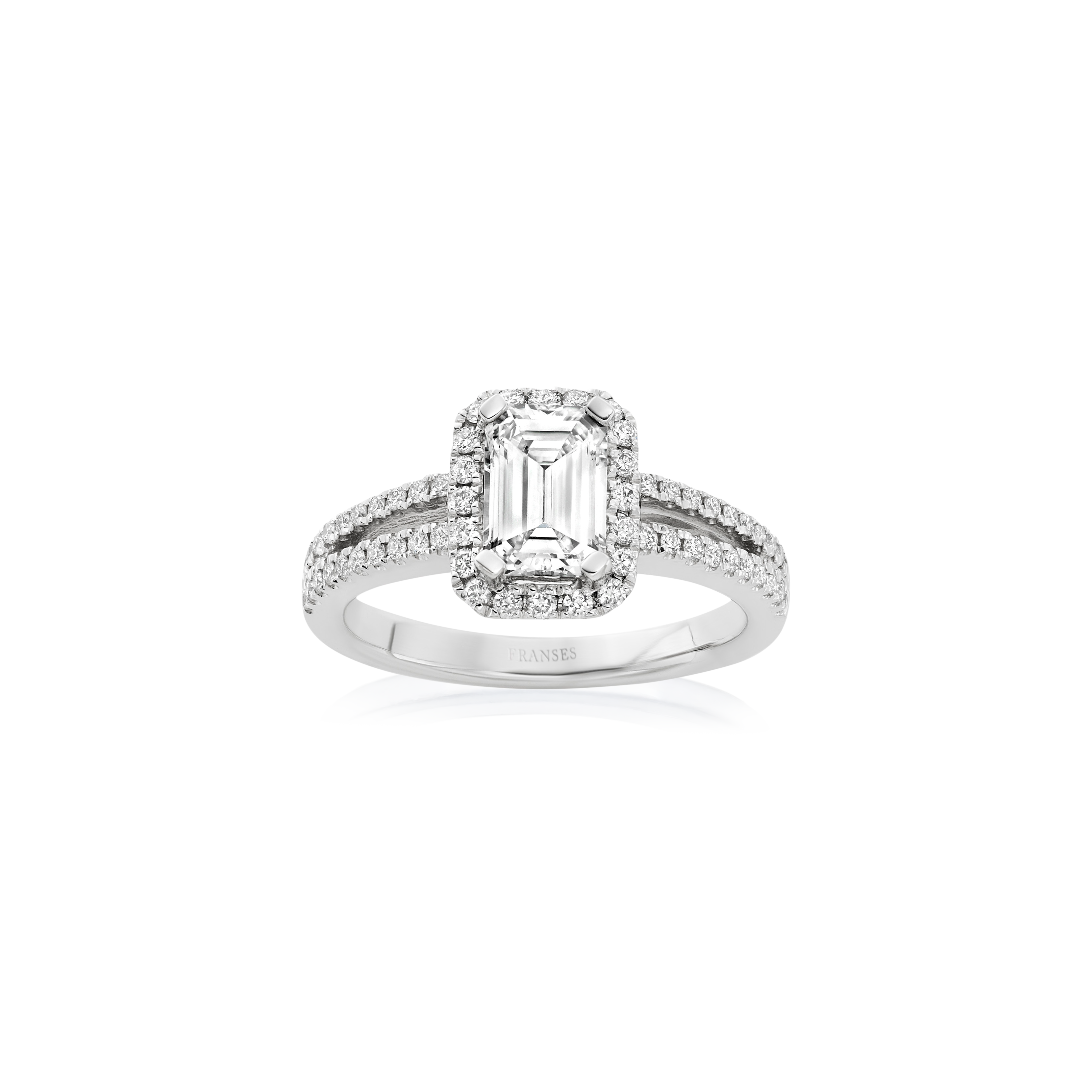 Platinum Double Band Diamond Ring