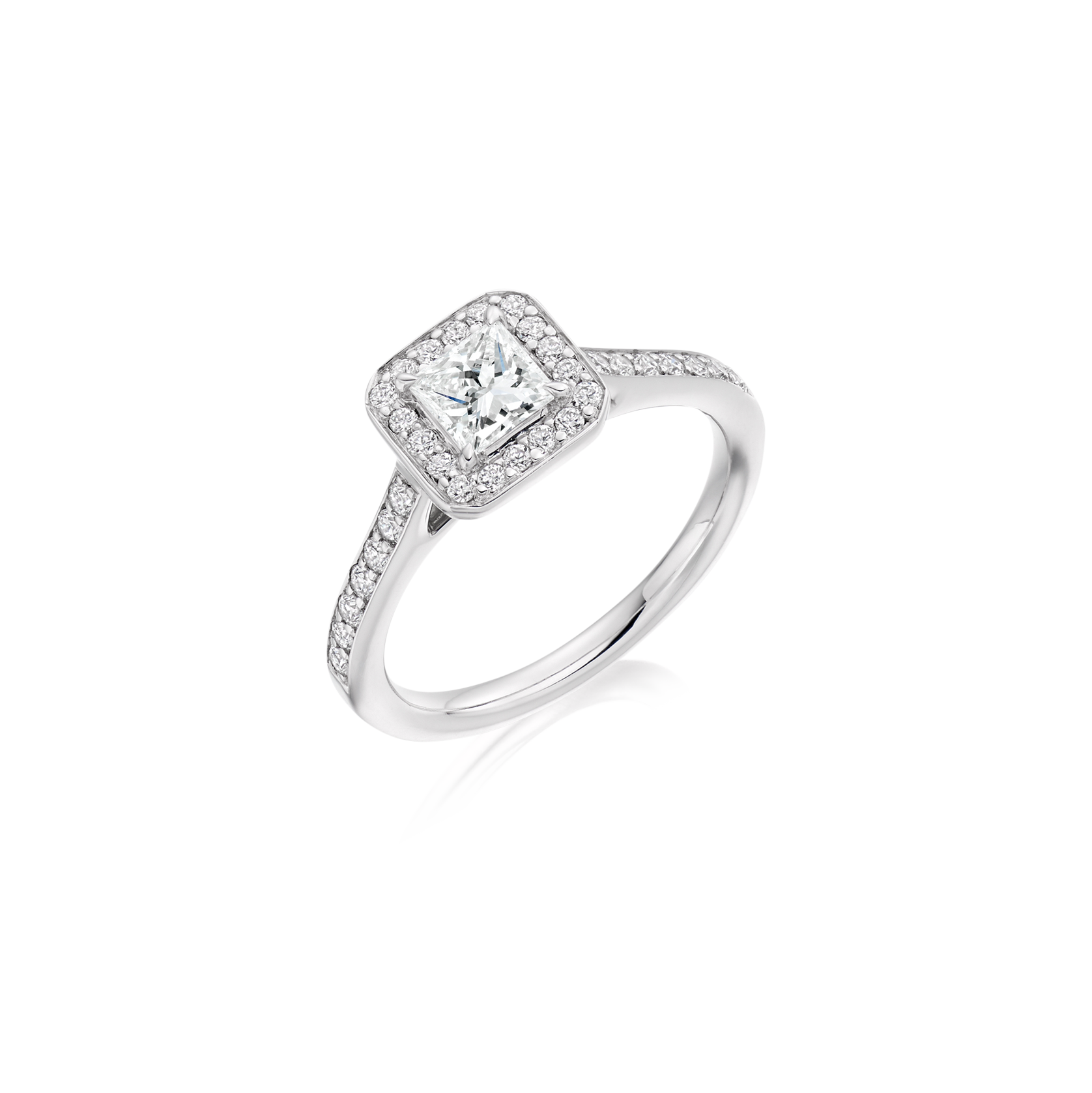 Princess Cut Halo Engagement Ring