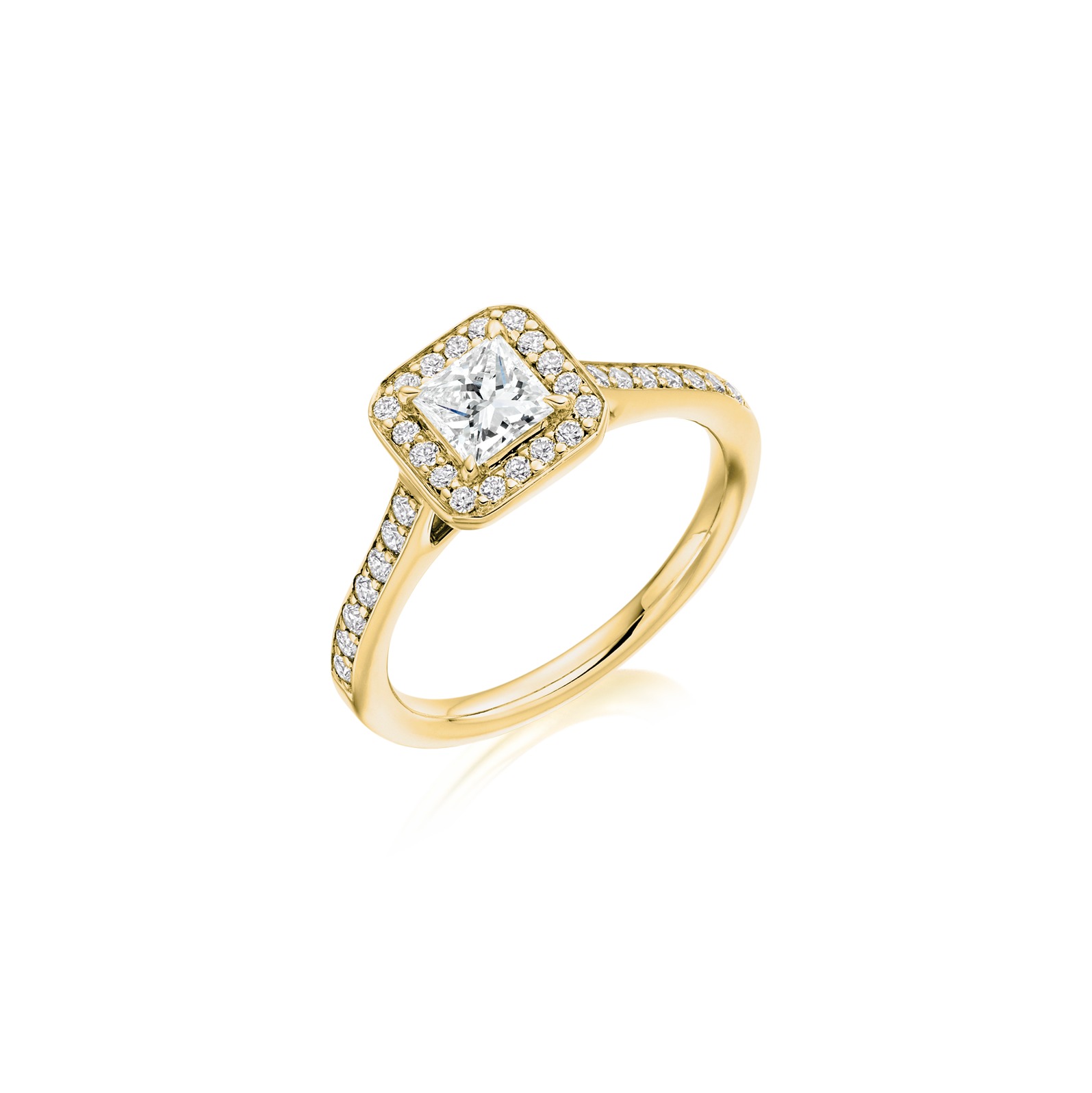 Princess Cut Halo Engagement Ring