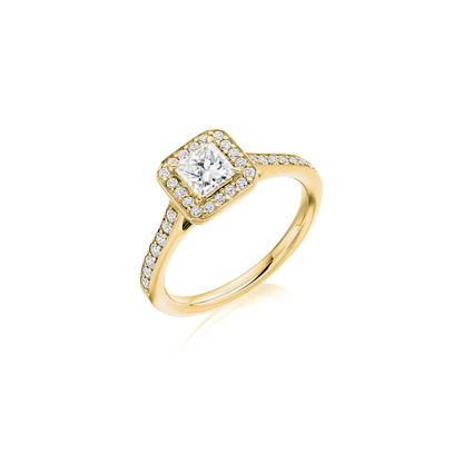 Princess Cut Halo Engagement Ring