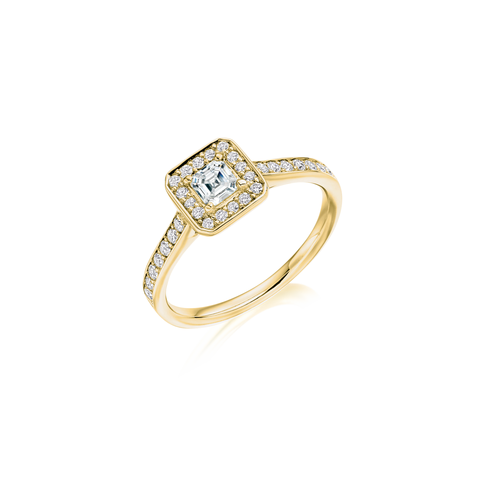 Princess Cut Halo Ring Large Halo
