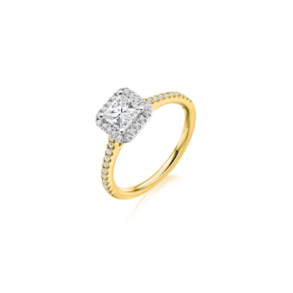 Princess Cut Halo Ring