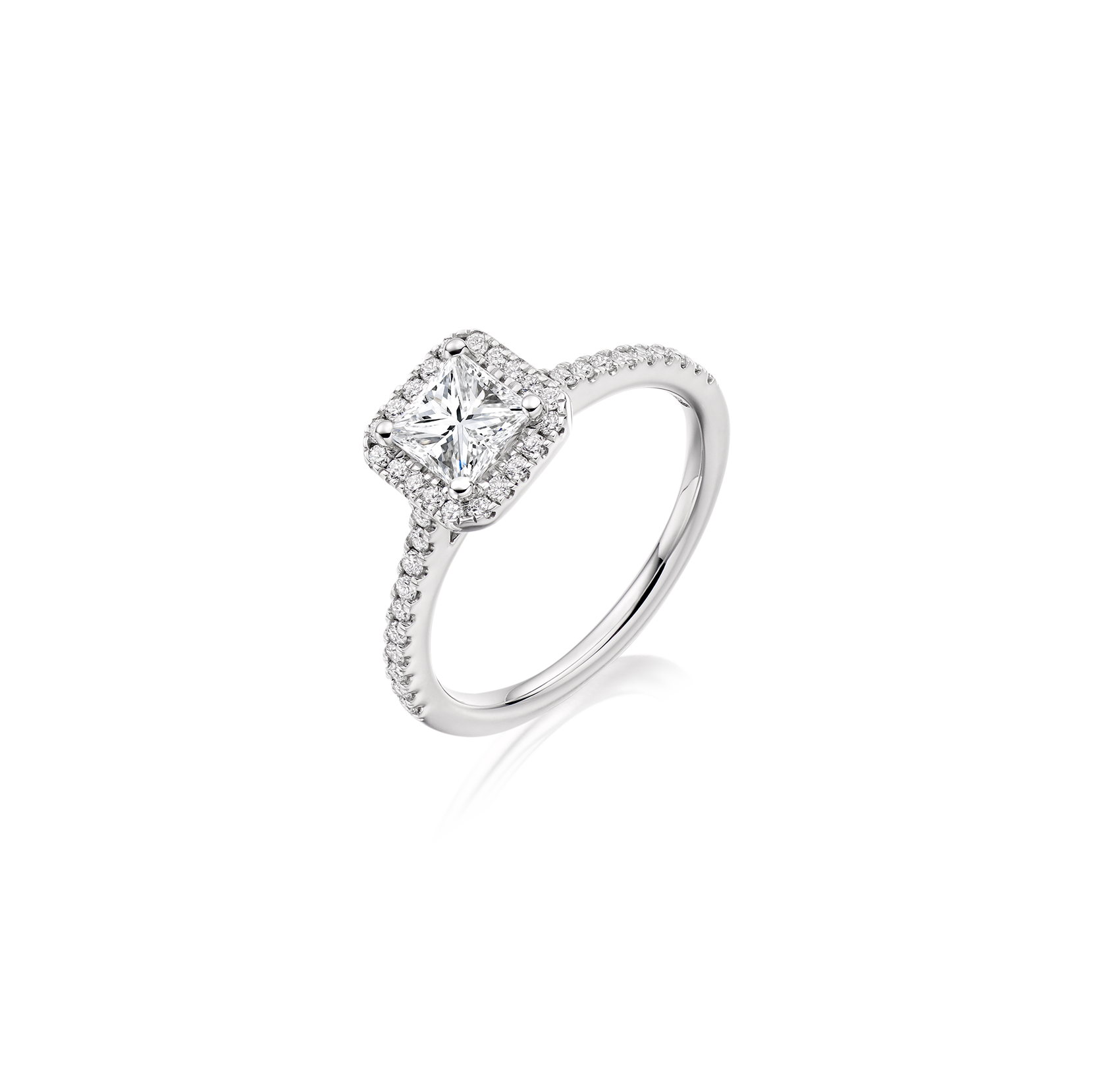 Princess Cut Halo Ring