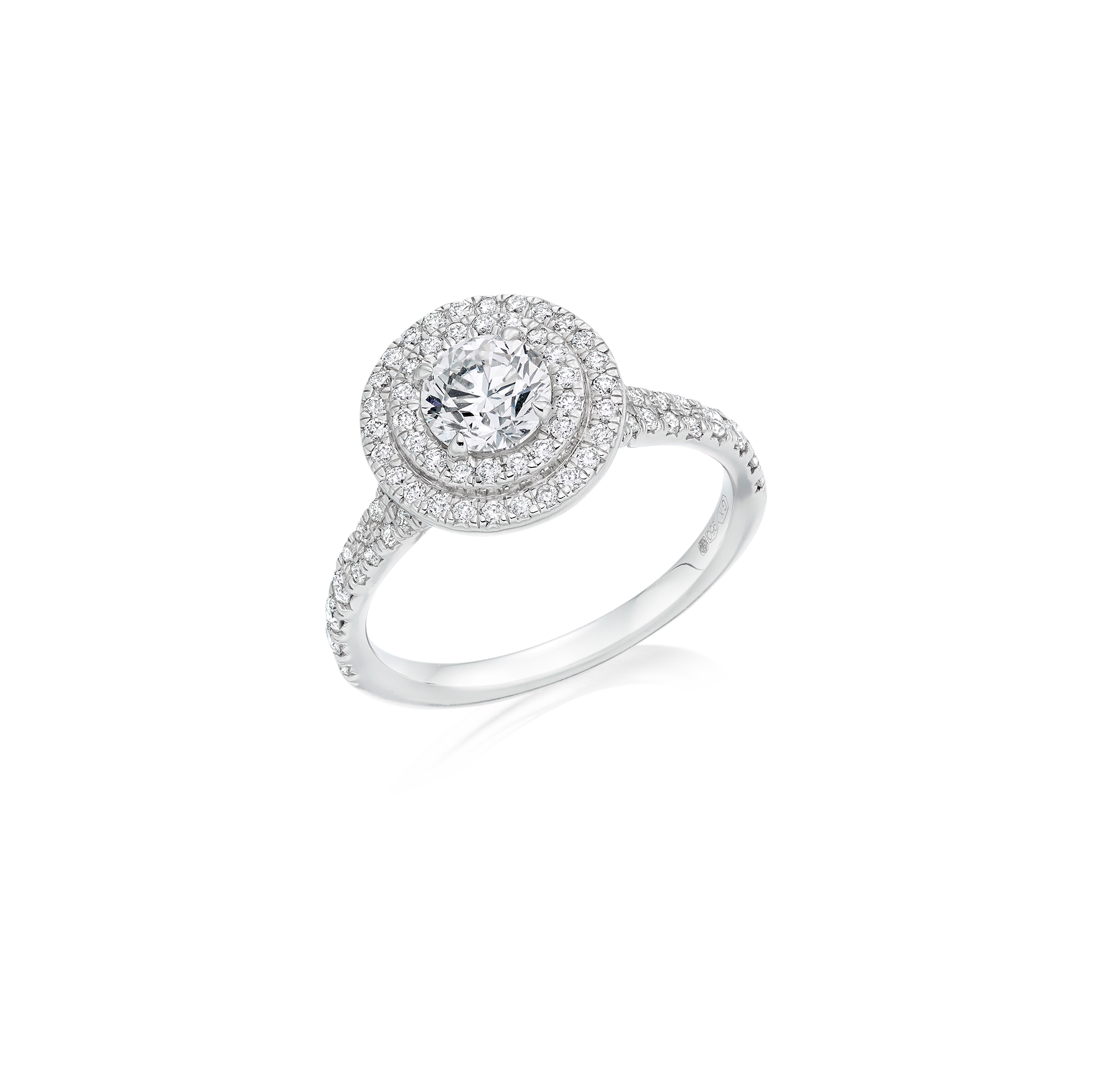 Round Brilliant Double Halo Ring