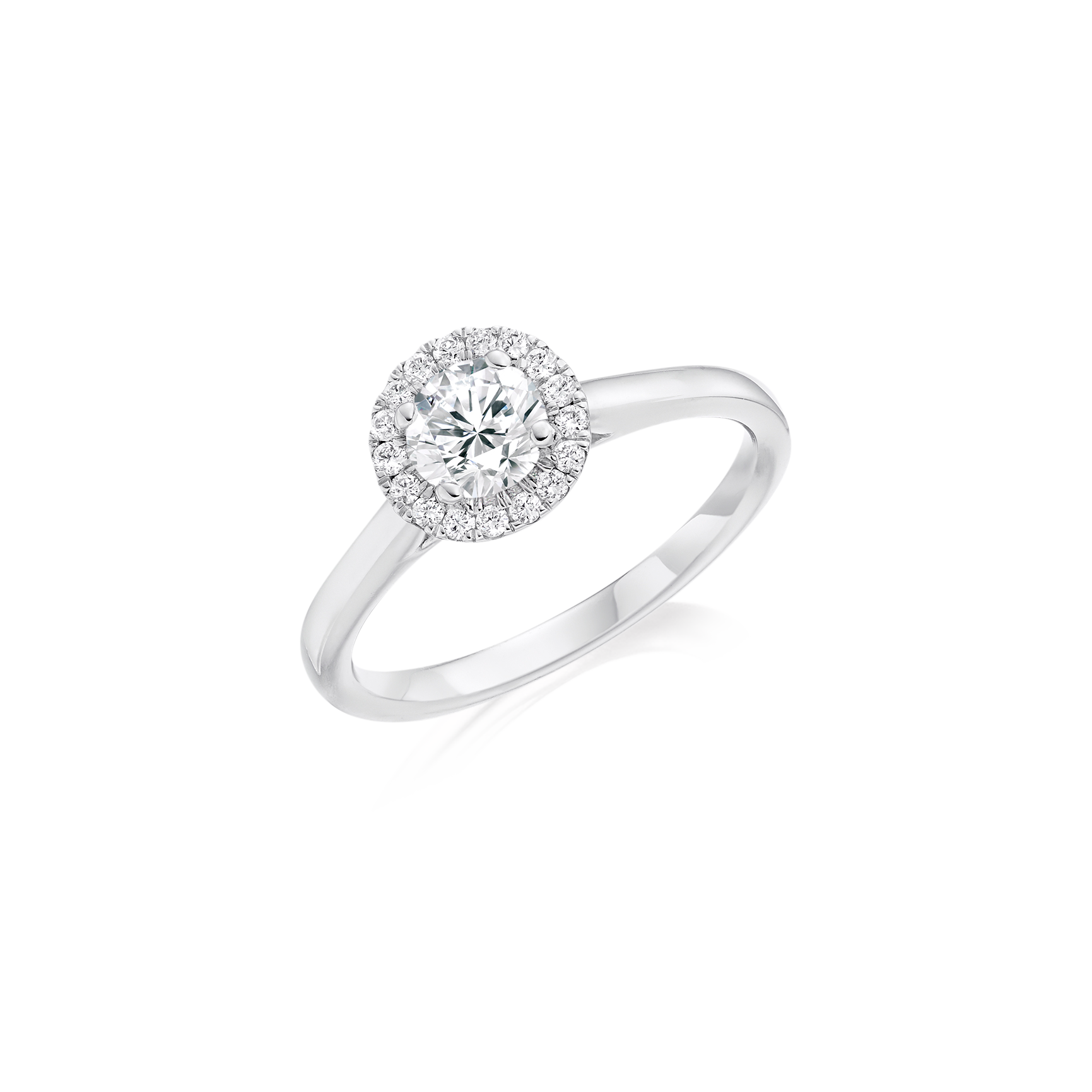 Round Brilliant Halo Ring