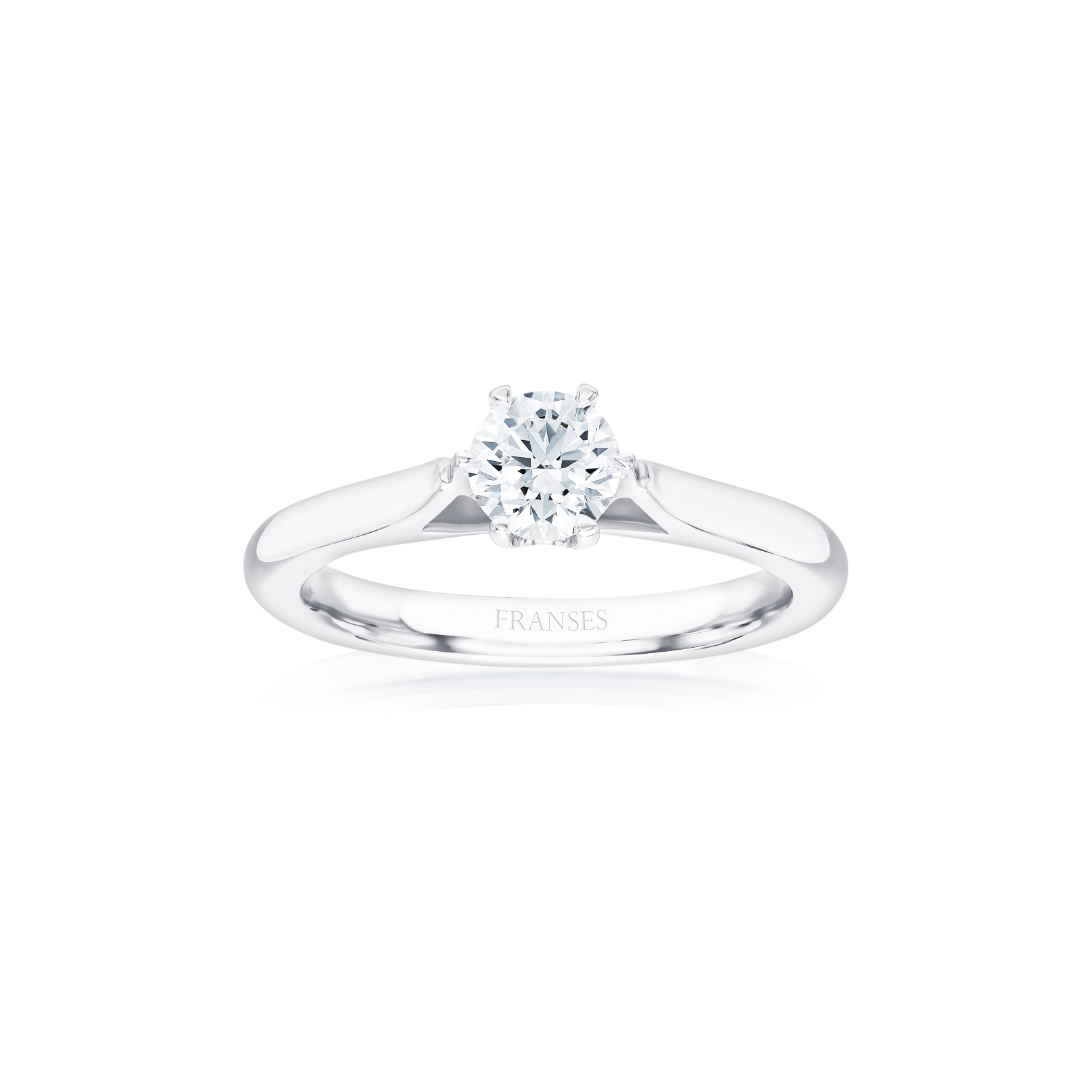 Solitaire Six Claw Diamond Engagement Ring