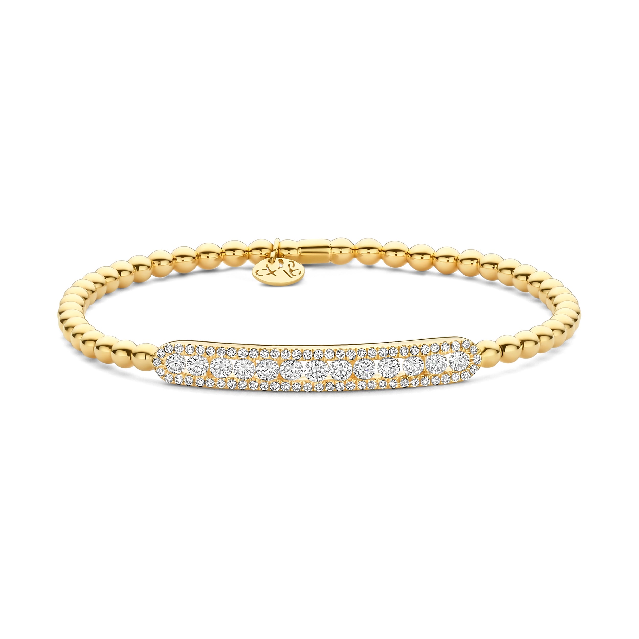 Tresore Stretch Bracelet With Gold Bar Detail