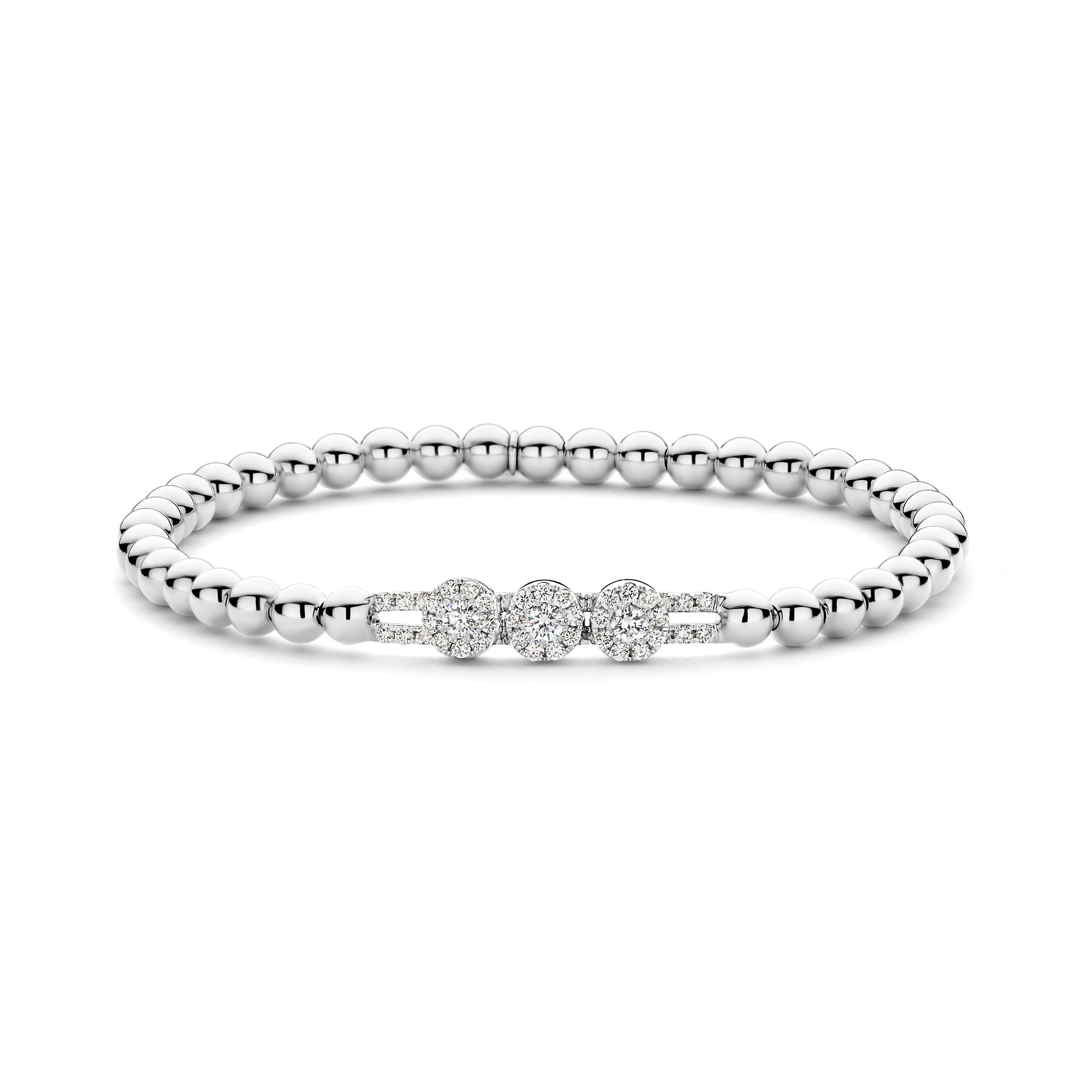 Tresore Stretch Bracelet White Gold