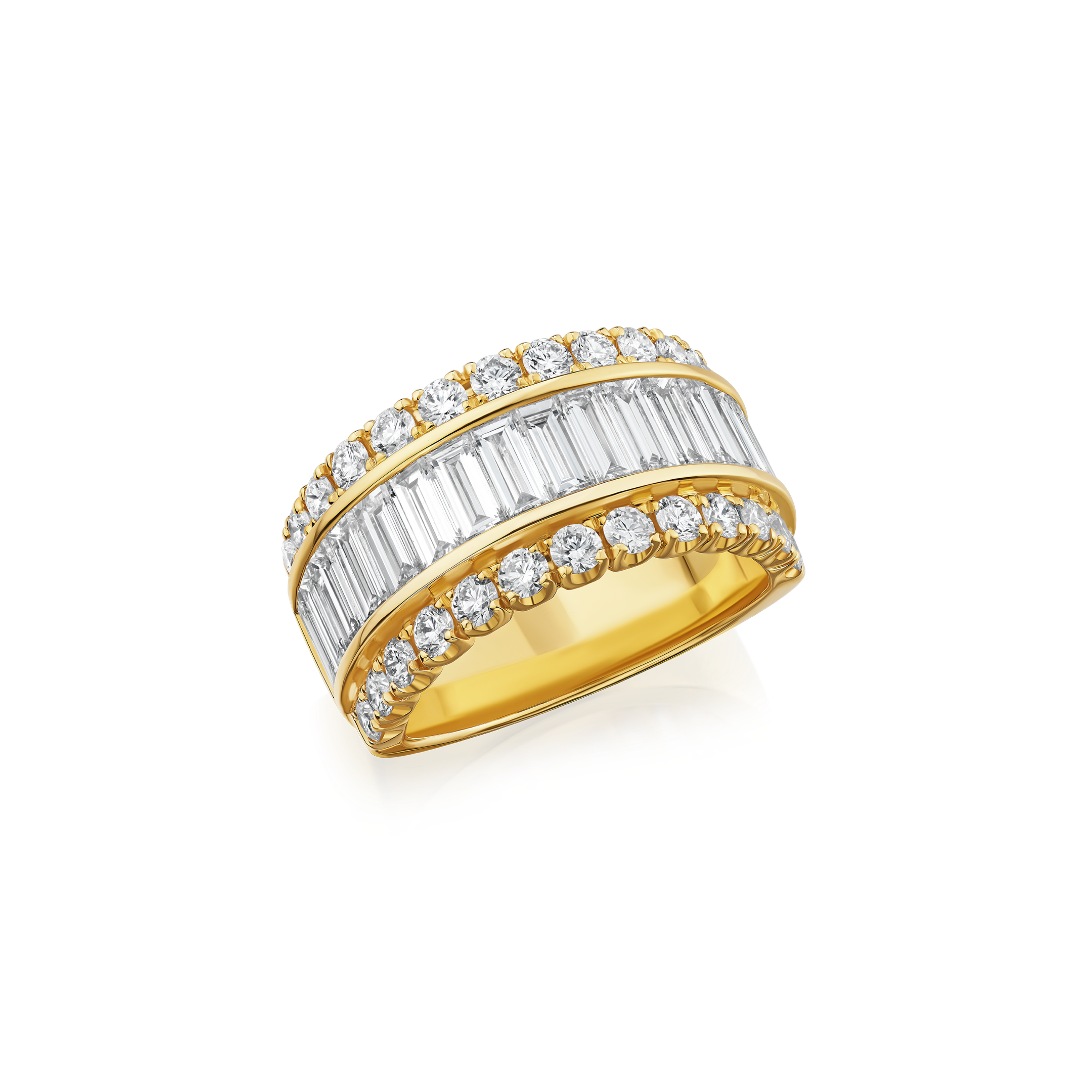 Baguette and Round Diamond Ring